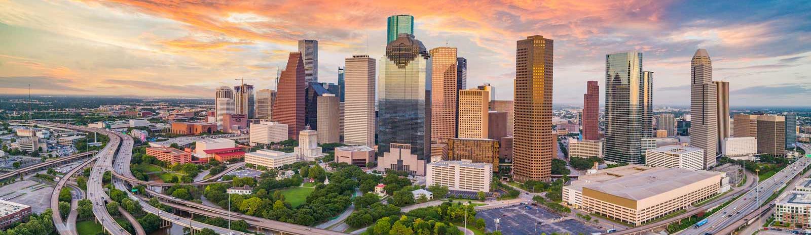 skyline of downtown houston texas