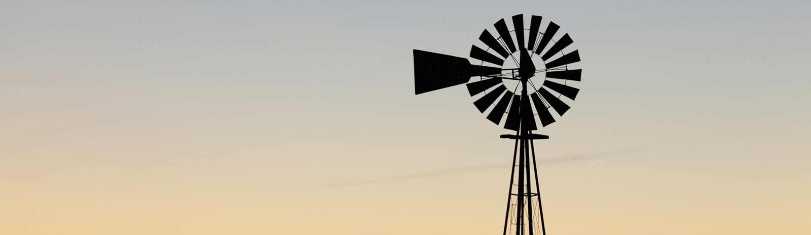 Windmill against the sky.