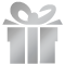 silver gift box icon